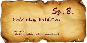 Szántay Balázs névjegykártya